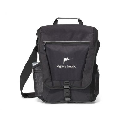 Vertex® Vertical Computer Messenger Bag - Black