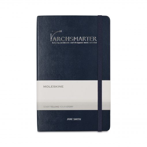 Moleskine® Hard Cover Large Double Layout Notebook - Sapphire Blue
