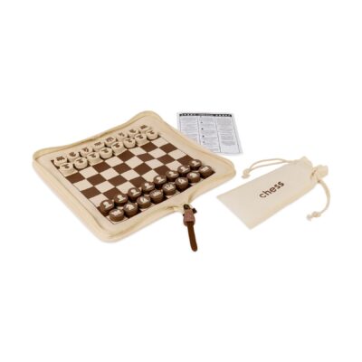 Game on! Chess and Checkers Gift Set - Natural
