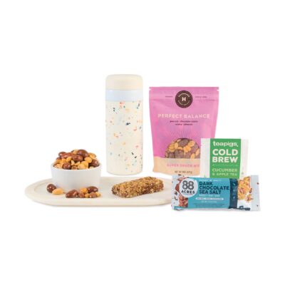W&P Just Add Water & Go Snack Gift Set - Cream Terrazzo