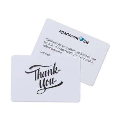 Thank You Greeting Card - White