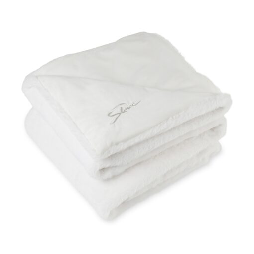 Luxe Faux Fur Throw Blanket - White