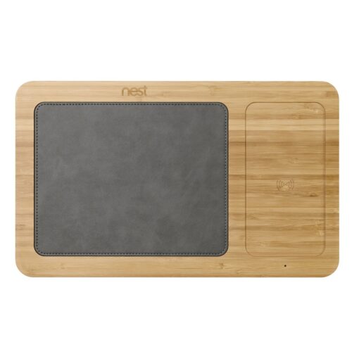 Auden Bamboo Wireless Charging Mouse Pad - Bamboo-3