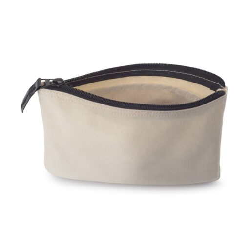 Avery Cotton Zippered Pouch - Natural-4