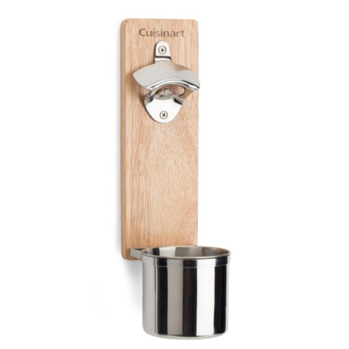 Cuisinart® Magnetic Bottle Opener & Cup Holder - Wood-2