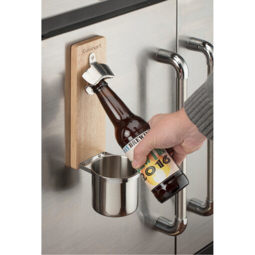 Cuisinart® Magnetic Bottle Opener & Cup Holder - Wood-9