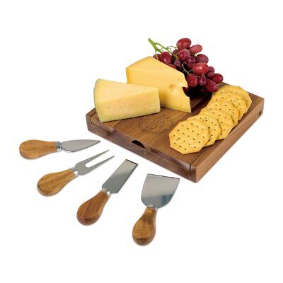 La Cuisine Cheese Board with Serving Set - Wood-1