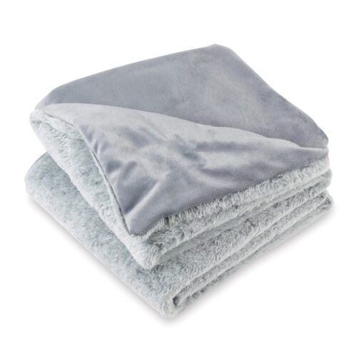 Luxe Faux Fur Throw Blanket - Grey-2