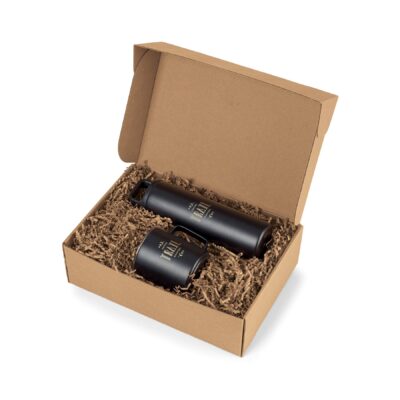 MiiR® Wide Mouth Bottle & Camp Cup Gift Set - Black Powder-1