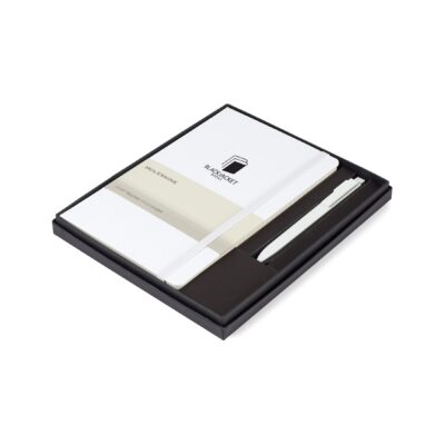 Moleskine® Large Notebook and GO Pen Gift Set - White-1
