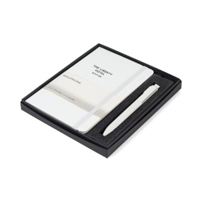 Moleskine® Medium Notebook and GO Pen Gift Set - White-1