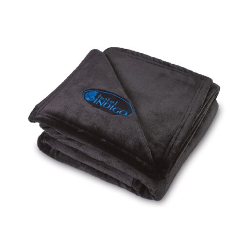 Serenity Plush Throw Blanket - Black-1