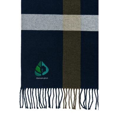 Slowtide® Brushed Cotton Throw Blanket - Presidio-Navy-1