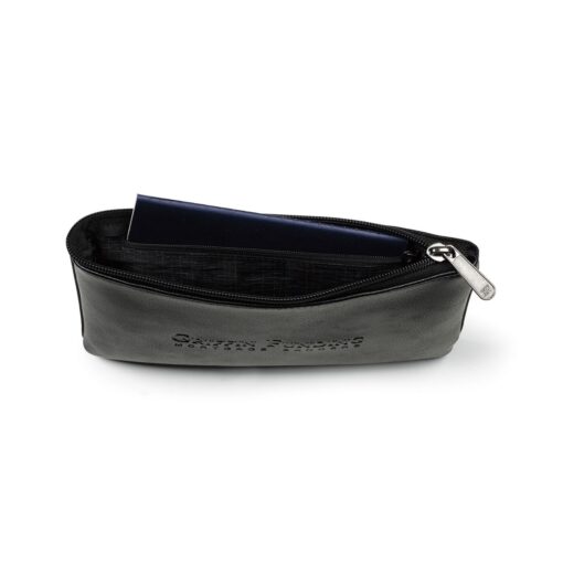 Travis & Wells® Leather Zippered Pouch - Black-4