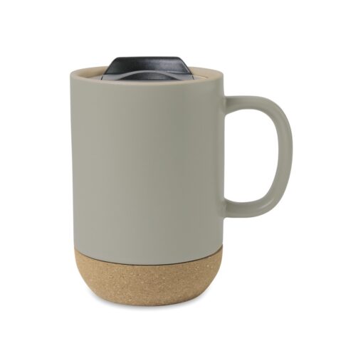 Valo Ceramic Lidded Mug - 14 Oz. - Sage Gray-2