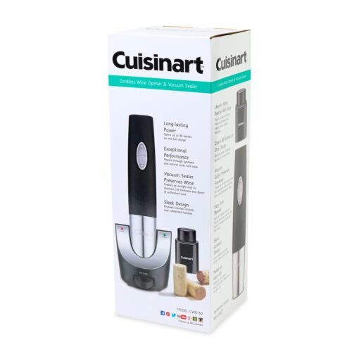 Cuisinart® Cordless Wine Opener - Stainless Steel-8