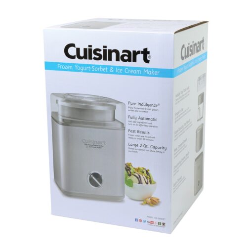 Cuisinart® Pure Indulgence™ 2 Quart Frozen Yogurt Sorbet & Ice Cream Maker - Stainless Steel-4