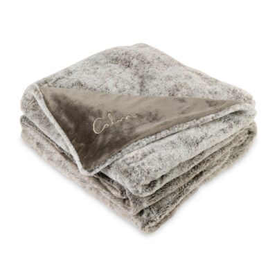 Luxe Faux Fur Throw Blanket - Brown-1