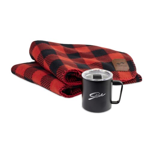 Cozy Time Gift Set - Slowtide® Yukon Blanket and MiiR® Camp Cup - Black Powder-1