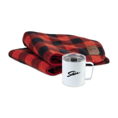 Cozy Time Gift Set - Slowtide® Yukon Blanket and MiiR® Camp Cup - White Powder-1