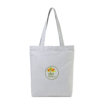 AWARE™ Recycled Cotton Gusset Bottom Tote - Light Grey-1