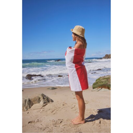 Slowtide® Pocket Beach Towel - Porto Red-8